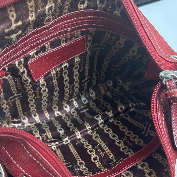 Tignanello Pebbled Leather Red Crossbody Shoulder Bag – Multiple Compartments - Picture 12 of 12